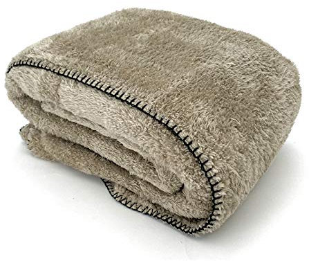 heimtexland ® Kuscheldecke Langfloor Teddy Fleece XL 200x150 Ökotex Plüsch Decke Super Soft Sand Beige Typ716