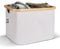Wäschekorb aus Stoff ohne Deckel, 40 l, nützliches Regal Kallax – Wäschekorb für Kinder, Ankleidekorb, Bambusrahmen, Box, Aufbewahrungswürfel, Spielzeug faltbar