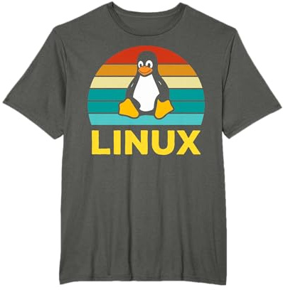 Geek Linux Programming Nerd Informatik Root - Retro Schwarz Klein T-Shirt für Erwachsene, Herren, Unisex, Halbarm, Klassische Passform, Pull-On, Linux Nerd T-Shirt
