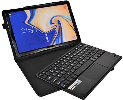 MQ21 Für Galaxy Tab S4 10.5 - Bluetooth Tastatur Tasche Mit Touchpad | Hülle Für Samsung Galaxy Tab S4 LTE SM-T835, WiFi SM-T830 | QWERTZ Deutsch