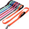 VIVAGLORY Twingrip Führleine Hund, Leine Hund Hausleine Joggingleine, Hundeleine mit 2 Griffen Doppelgriff, Gepolstert Neopren & Reflektierend, 1.5m x 2.5cm, Orange