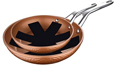 SAN IGNACIO Origen | Sartenes Antiadherentes | Set de 2 Piezas de 16 y 24 cm de Diámetro y 2 Protectores | Fabricadas con Aluminio Forjado | Juego de Sartenes | Aptas para Todo Tipo de Cocinas