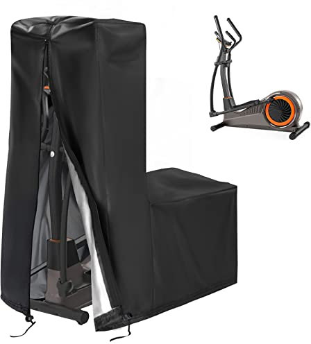 Inlisy Abdeckung für Crosstrainer, staubdicht und wasserdicht, Schwarz, 180 cm L x 73 cm B x 165 cm H