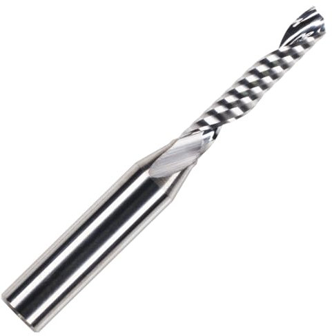 Rennie Tools 5mm x 22mm Flute x 1/4 Shank Solid Carbide Single Flute Spiral Router Cutter Bit End Mill for ACM, Aluminium, PVC, Acrylic and Hard Woods. 5mm Router Bit