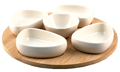 Set of 5 Appetizers Serving Dishes with Tray