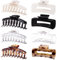 Kavya 8 Pinces Cheveux Femme Grande, 10.5cm Antidérapantes Noir Pinces à Cheveux Epais Adulte Griffe Pinces Crabe, Rectangulaire Grosse Hair Claw Clip pour Filles-C