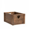 Lovely Wooden Crates With Heart Handles Storage Box Wooden Tray Wooden Shelves (Brown, Large)