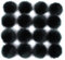 Kunstpelz Pompon Fellbommel,16 Stück Faux Fuchspelz Kunstfell Pompon mit elastischer Schlaufe Flaumige Pompom DIY 10cm für Mützen Tasche Schals Schlüsselanhänger Dekoration Zubehör,Dunkelgrün