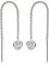Materia Silber Ohrringe Damen 925 Durchzieher - Zirkonia Herz weiß SO-480-Weiß