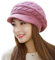 Winter Strickmütze Schirmmütze Damen Wintermütze Beanie Mütze Hüte Mützen Caps Gestrickte Baseballmütze Warme Wool Mütze (Violett)