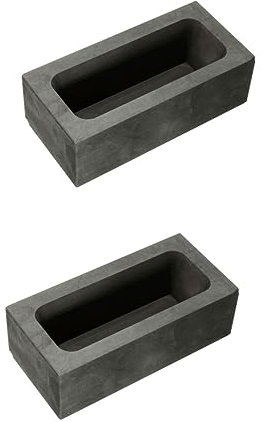 COHEALI 2 Stk Schmelzformen Aluminium Barren Tiegelschale Aus Graphit Graphitblock Zinnbarren Gussbarren Bleibarren Silikon-epoxid Gießform Schmelzen Graphitbarren Öltank Metall 3d
