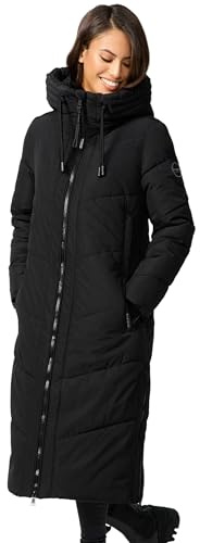 MARIKOO Damen Winterjacke Wintermantel Parka lange Winter Stepp Jacke B979