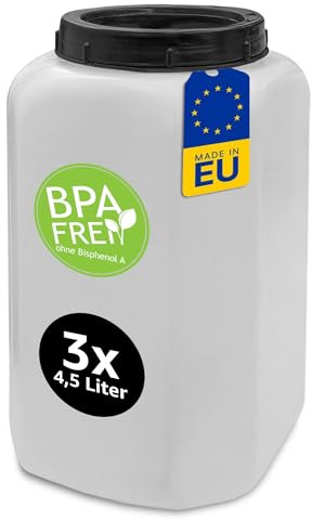 plasteo® 3 Stück x 4,5 Liter Vorratsdosen Aufbewahrungsbox Schüttdosen & Frischhaltedosen Eckig aus Kunststoff Plastik mit Deckel, Lebensmittelecht BPA-Frei, Für Küche Nudeln Reis Müsli