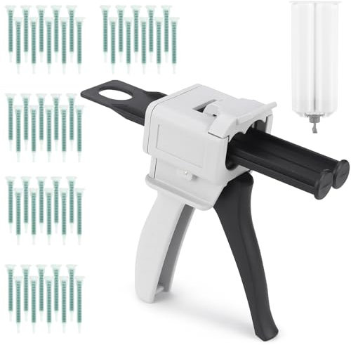 Pistolet à colle époxy AB - 50 ml - Poignée - Pistolet doseur pour mélange (2 composants 1:1, 50 ml)