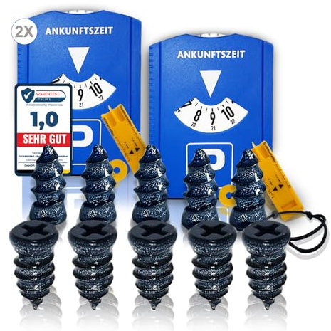 Notfall-Set Reifenreparaturset (13er-Pack) Inkl. X2 Parkscheibe und Nothammer Effektiv, einfach, sicher für unterwegs. für Auto, PKW, SUV, LKW, Wohnwagen, Fahrrad U.mehr. Inklusive Anleitung