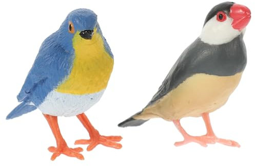 TOYANDONA 2St Gartenpflanzenverzierungen Lernspielzeug für Vögel Birdie Modelle Baum-Vogel-Dekor kleine Vogelfigur Haushalt Kunsthandwerk Zubehör künstlicher Vogel Kind Dekorationen Plastik