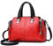 LUXCAELY Schicke Retro Damen Handtasche Boston aus PU Leder mit Schultergurt, Kompakt und Stilvoll – Ideal für den Alltag und Ausflüge - Rot