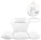 Swing Egg Chair Replacement Cushion, Foldable Water-Resistant Hanging Basket Swing Chair Cushion with Headrest Pillow, Outdoor Porch Backyard Patio Hammock Swing Replacement Cushions (White)