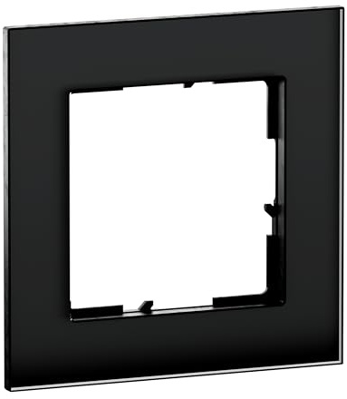 LEGRAND, SEANO Natura 1-fach Rahmen aus Echtmaterial, nachhaltige Produktion und Verpackung, Designausführung: Black Smoked Glass, 766111