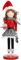 Ciieeo Weihnachtsfrau-Nussknacker Roter Back-Nussknacker Hölzerne Nussknacker-Ornamente Traditionelle Nussknacker-Puppen Feiertagstisch-Nussknacker Für Regale Und Tische