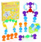 ECHOCUBE 28 Pcs Jouets à Ventouses, Silicone Jouet de Bain Ventouse pour Bébé de 3+ Ans, Squigz Ventouses Sensorielles, Jouets de Voyage Contre Le Stress pour Les Enfants et Adultes