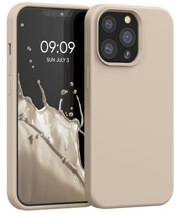 kwmobile Handyhülle für iPhone 13 Pro Hülle, für iPhone 13 Pro Case - Hülle Silikon - kabelloses Laden - Creme