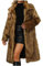Kunstpelz Mantel Damen Lange Kunstfell Winterjacke Elegant Revers Teddy Coat Faux Pelz Plüschmantel Langarm Fellmantel Dicke Warme Pelzmantel Fell Oberbekleidung Bequem Fleecejacke Thermojacke