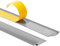 Quest Übergangsprofil Selbstklebend PVC, Übergangsleiste Höhenausgleich | 50 mm x 7 mm | 2 Meter | Abschlussprofil, Anpassungsprofil, Höhenausgleichsprofil, Bodenleiste mit Klebeband (Grau)