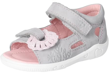 RICOSTA Mädchen Riemchensandalen Sylvie, Baby und Kleinkinder Lauflernschuhe, Weite: MITTEL, Sommersandalen, bequem, Frost/Blush (440), 20 EU