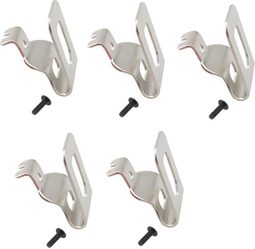 HSCGIN 5 Stück 4,3 x 2,8 x 3,2 cm Edelstahl-Werkzeughaken, Elektrowerkzeug-Zubehör, Taillenschnalle, Gürtelschnalle mit Schrauben, Seitenhaken