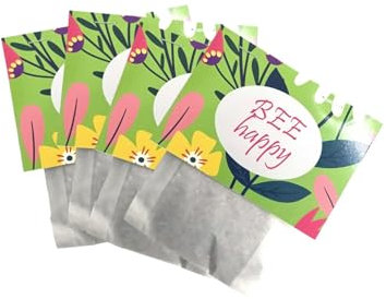 10x Blumengruß BEE HAPPY Kleine Geschenke für Gäste Gastgeschenk Dankeschön Mitgebsel Kleines Danke