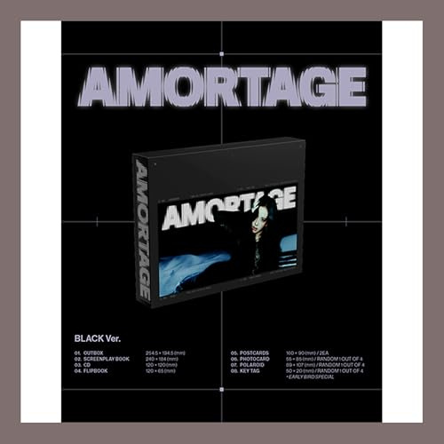 JISOO AMORTAGE Mini-Album (exklusive Edition, schwarze Version)