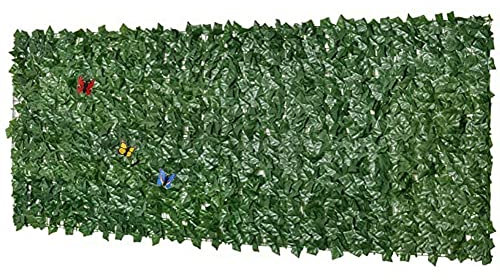 Künstlicher Efeu-Heckenzaun, Sichtschutz für geringe Wartung, kein Wasser, Garten, 1 x 5 m