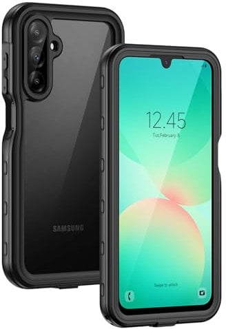 Lanhiem Coque pour Samsung Galaxy A26 5G, [IP68 Étanche & Antichoc] 360 Protection Integrale Double Renforcé Waterproof Etui Antipoussière Incassable Housse Compatible avec Samsung A26, Noir