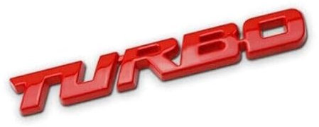 Auto 3D Metall Aufkleber Turbo Emblem Badge Schild in Rot