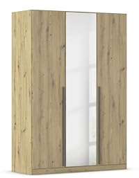 Rauch Möbel ALBA, Kleiderschrank, Farbe Eiche Artisan, Breite 136 cm | Schrank, Zubehör Premium, für Schlafzimmer, Kinderzimmer, Babyzimmer, Homeoffice, Garderobe, Flur