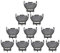 YiQinzcxg 10PCS Black 2032 3V Half-Round Cell Coin Battery Socket Holder for Case Battery Boxes Vertical 3 Pins