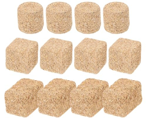 VANZACK 12 StüCk Mini Heuballen Aus Holz 0 8 Zoll Quadratisch FüR Bauernhof Spielzeug Puppenhaus Deko DIY Projekte Herbst Tischdeko