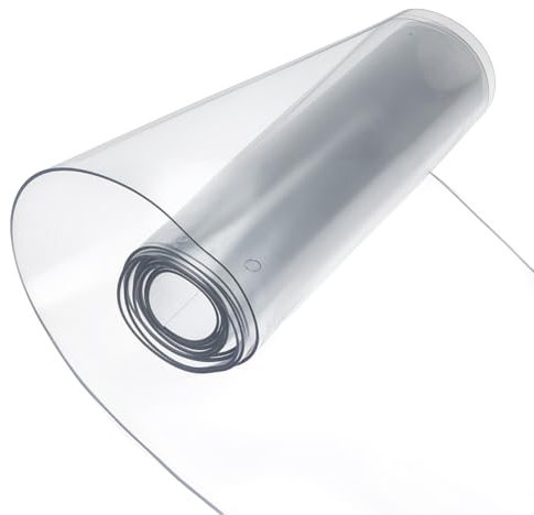 BENECREAT 2 m Durchsichtige PVC Streifenvorhänge 18.3cm Breite Hundehütten Türklappe Wasserdichter Türvorhang Für Begehbare Gefrierschränke Keller Stabil Haustierhaus 1.5mm Dick