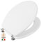AKITAInk Copriwater Universale in Legno MDF Bianco, Sedile WC per Bagno, Tavoletta Copri WC Resistente, Coprivaso con Cerniere in Metallo, Adatto a Sanitari Standard