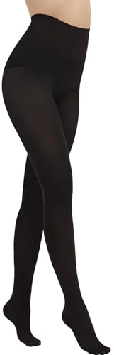 AKKQHH Strumpfhosen Damen Microfaser 80 Den Schwarz,XXL-3XL