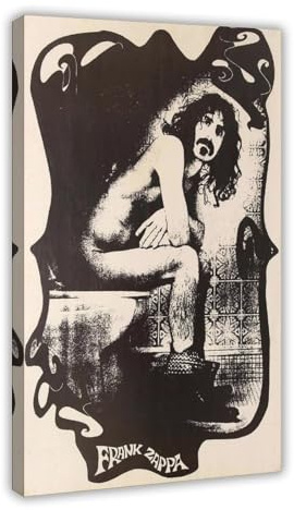 Poster su tela con stampa di Frank Zappa, decorazione per camera da letto, ufficio, camera da letto, regalo, 60 x 90 cm