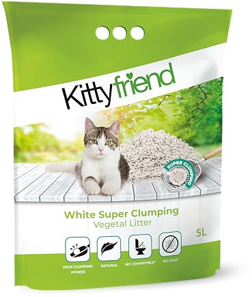 Kittyfriend - Pflanzliche Klumpstreu | Ultra klumpend | Geruchskontrolle | Leicht | 5L