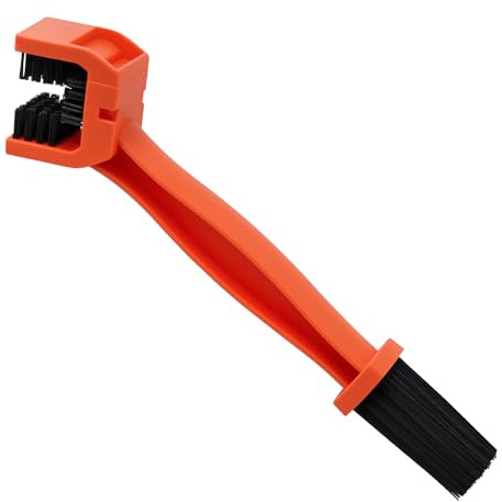 Motorcycle Chain Cleaning Kit, Chain Cleaner Tool with 1 Chain Brushes & 2 Chain Oiler, Applicable Sizes Include 428, 520, 525, 530 Chains, Chain Cleaner for Motorcycle, ATV, Bike (Orange & Blue)