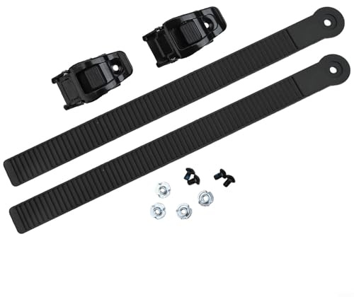 Sno​wboard Ankle Ladder Strap Bindungsschnallen Paar Nylon Ersatzteile mit Schrauben für Snowboards und Rollschuhe, Schwarz (265x20mm)