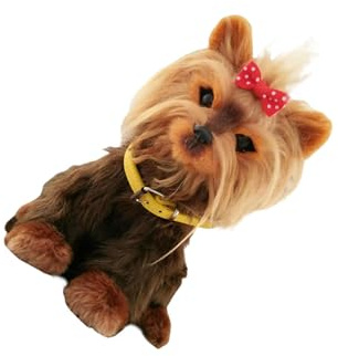 KIXZSAZ Eco Friendly Plush Interactive Electronic Puppy Toy Figures Battery Operated Soft Stuffed Animal Birthday Present Battery Operated Walking Animal Toys Plush Puppy