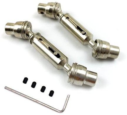 Componenti Modelli RC Per WPL Per Ural Per B36 B16 C14 C24 B24 2 Pezzi Di Anteriore Posteriore Per Camion Ural RC Ricambi Auto RC Albero Di Albero(Silver)