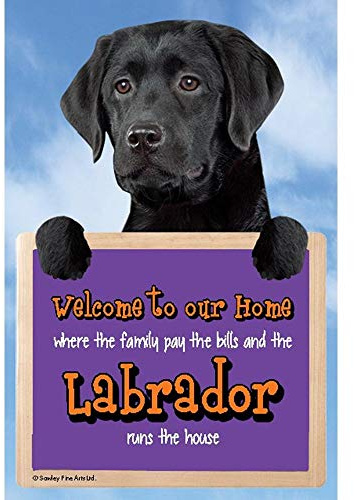3D BLACK LABRADOR DOG WELCOME SIGN STUNNING EYE CATCHING 23CM X 15CM DURABLE SIGN