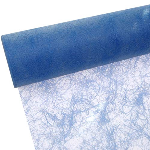 Sizoflor Tischband - 25 Meter Rolle + 100 Deko Sterne in Silber Gratis (20cm Breite, Hellblau)