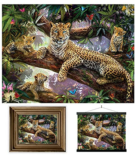 3D LiveLife Linsenförmige Wandkunst Drucke - Wipfel Leoparden von Deluxebase. Ungerahmtes 3D Dschungel Poster. Perfekter Wandfüller. Original kunstwerk lizenziert von bekannt künstler, Jan Patrik Kra